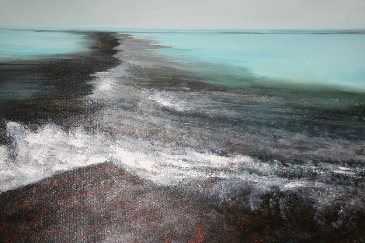 Montgomery Reef Kimberley, acrylic painting by Heather Wood