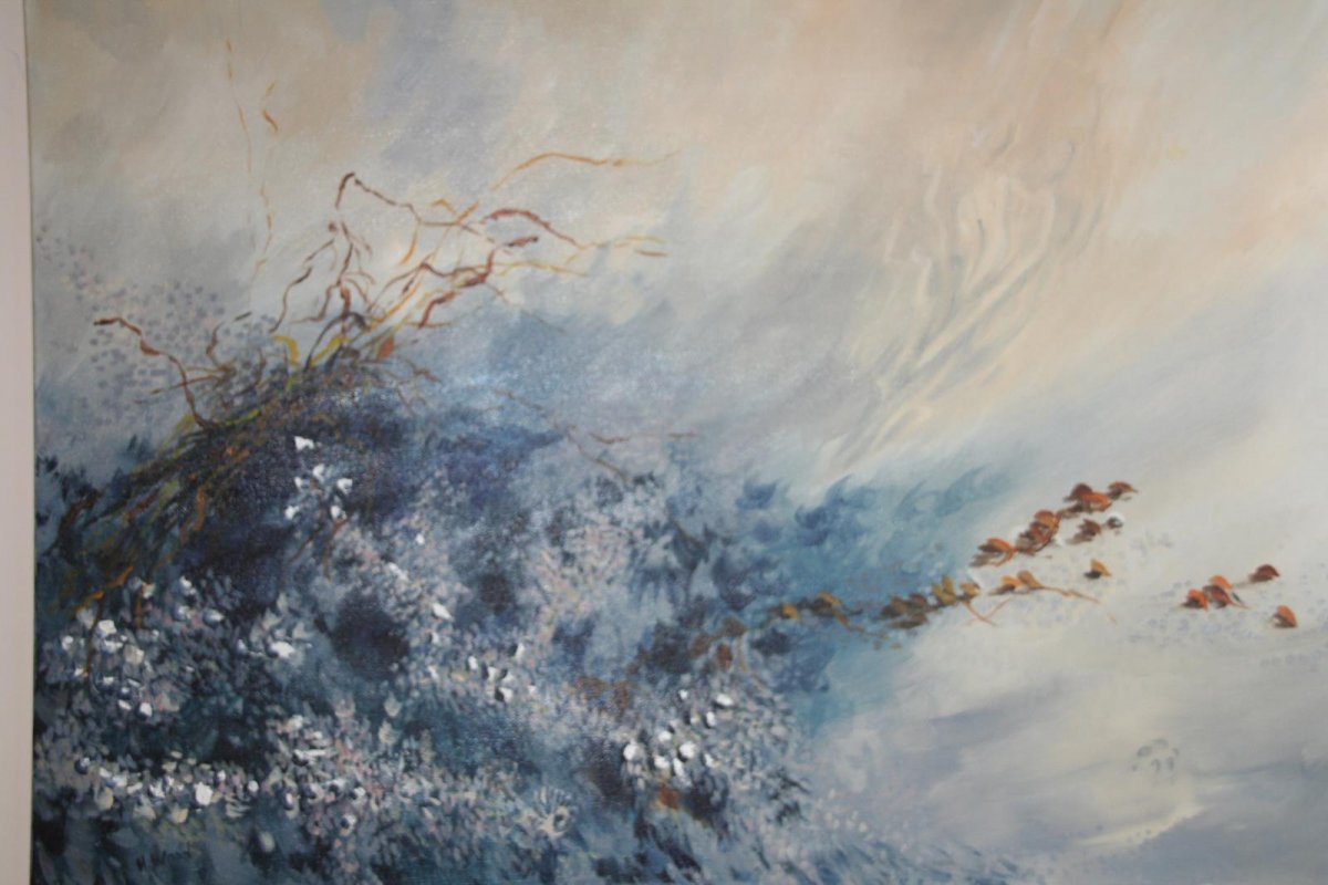 In the Wave, painting by artist Heather Wood