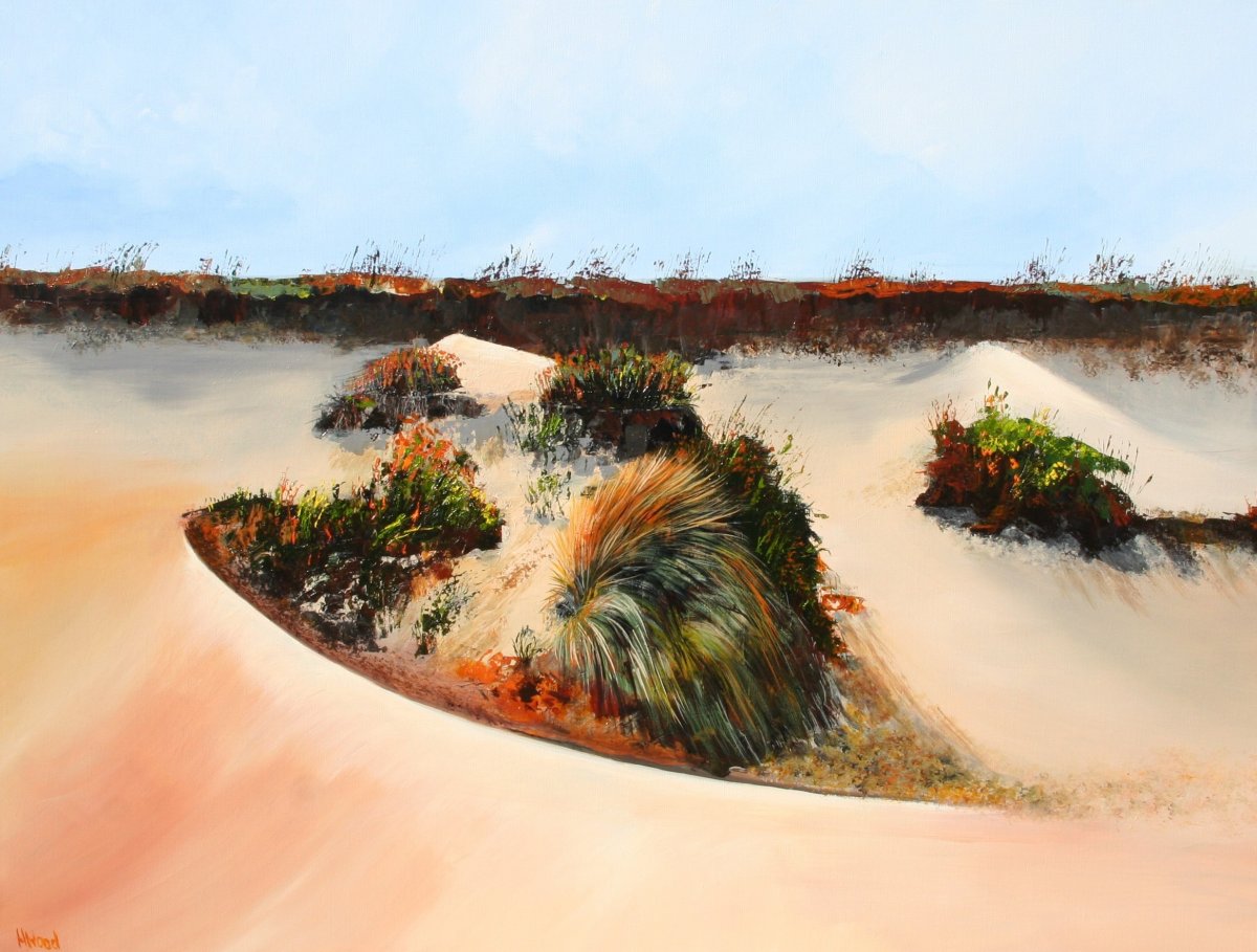 Port Fairy, Dunes exhibition, acrylic on linen by Heather Wood SOLD