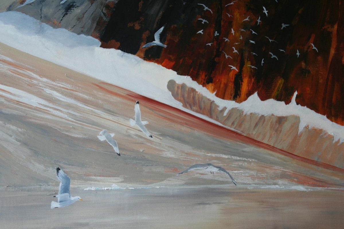 Spitsbergen, painting by artist Heather Wood