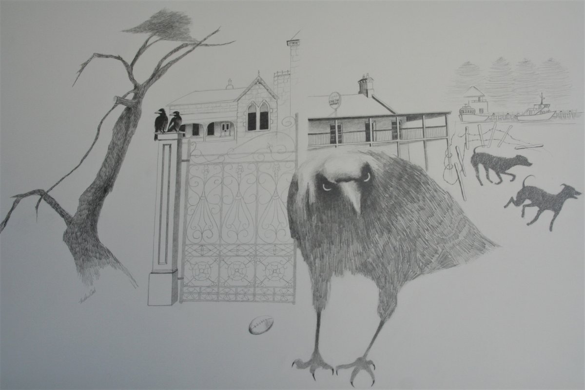Drawing, The Raven, by Heather Wood